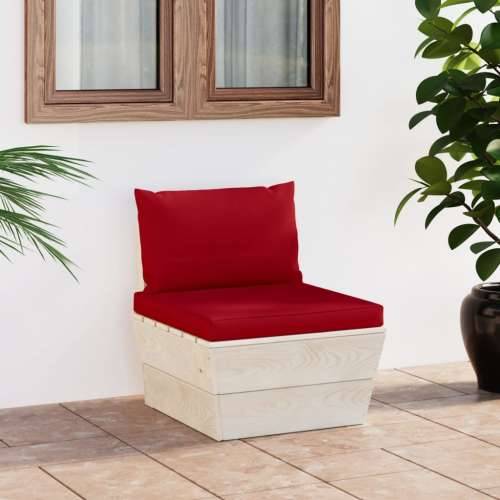 Srednja vrtna sofa od paleta od impregnirane smrekovine - Crvena 1 srednja sofa Cijena