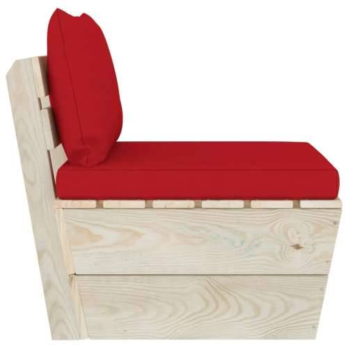 Srednja vrtna sofa od paleta od impregnirane smrekovine - Crvena 1 srednja sofa Cijena
