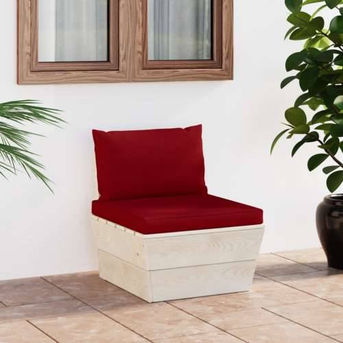 Srednja vrtna sofa od paleta od impregnirane smrekovine - boja crnog vina 1 srednja sofa Cijena