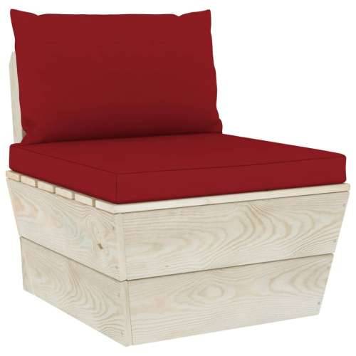 Srednja vrtna sofa od paleta od impregnirane smrekovine - boja crnog vina 1 srednja sofa Cijena