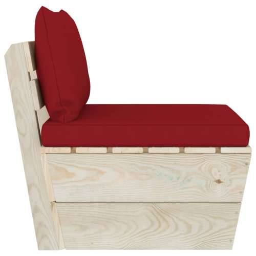 Srednja vrtna sofa od paleta od impregnirane smrekovine - boja crnog vina 1 srednja sofa Cijena