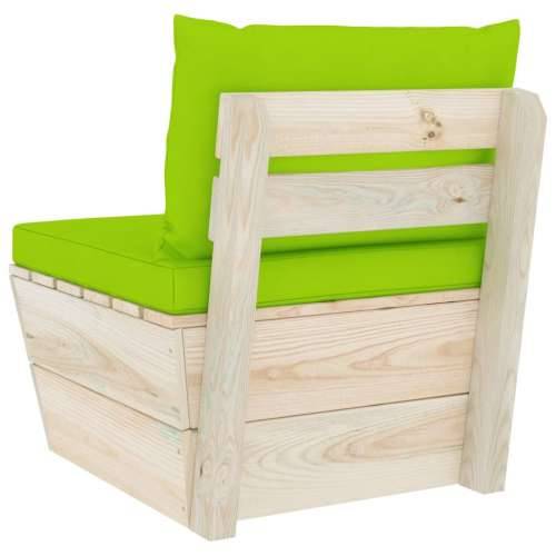 Srednja vrtna sofa od paleta od impregnirane smrekovine - Svjetlozelena 1 srednja sofa Cijena