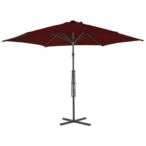 Vrtni suncobran s čeličnim stupom 300 x 230 cm bordo Crvena 1 Cijena