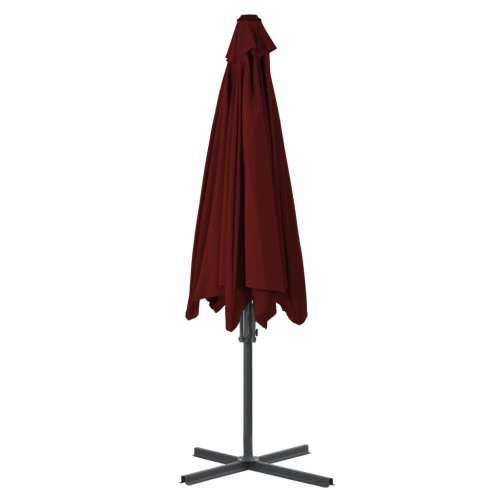Vrtni suncobran s čeličnim stupom 300 x 230 cm bordo Crvena 1 Cijena