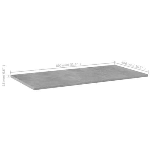 Police za knjige 4 kom siva boja betona 80x40x1,5 cm od iverice Cijena