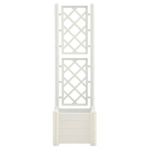 Vrtna sadilica s rešetkom 43 x 43 x 142 cm PP bijela  - Bijela 43 x 43 x 142 cm 1 Cijena