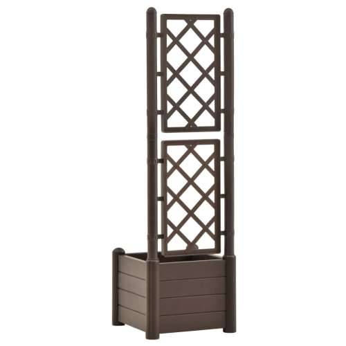 Vrtna sadilica s rešetkom 43 x 43 x 142 cm PP boja kave  - Mocha 43 x 43 x 142 cm 1 Cijena
