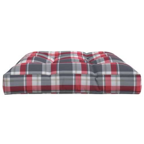 Jastuk za palete crveni karirani 120 x 80 x 12 cm od tkanine Cijena