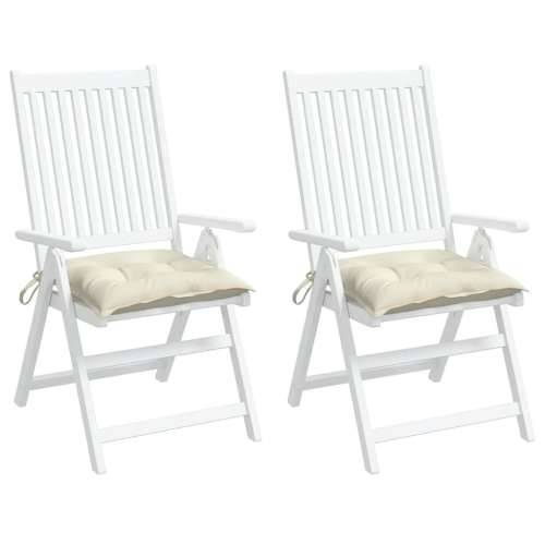 Jastuci za stolice 2 kom krem bijeli 40x40x7 cm tkanina Oxford Cijena