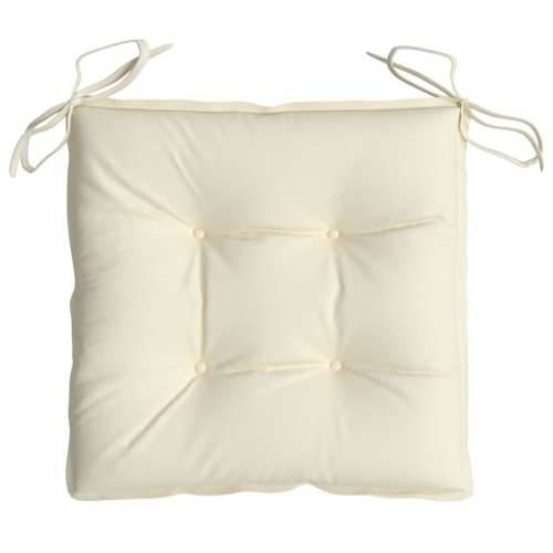 Jastuci za stolice 2 kom krem bijeli 40x40x7 cm tkanina Oxford Cijena
