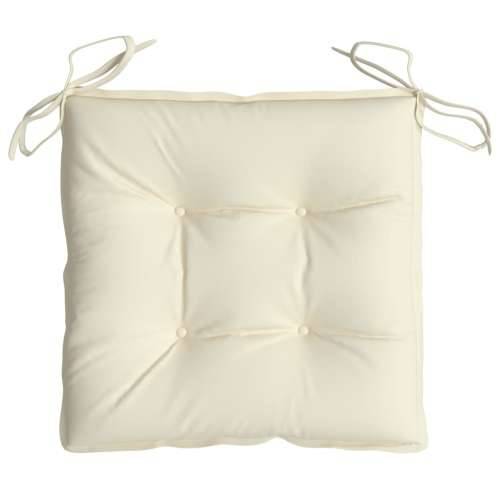 Jastuci za stolice 4 kom krem bijeli 40x40x7 cm tkanina Oxford Cijena