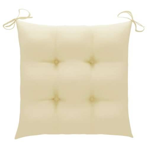 Jastuci za stolice 4 kom krem bijeli 40 x 40 x 7 cm od tkanine Cijena