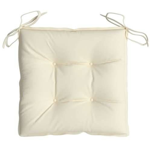 Jastuci za stolice 4 kom krem bijeli 50x50x7 cm tkanina Oxford Cijena
