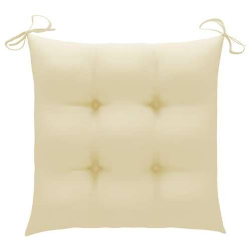 Jastuci za stolice 4 kom krem bijeli 50 x 50 x 7 cm od tkanine Cijena
