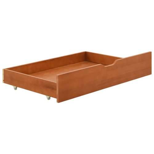 Okvir za krevet s 2 ladice boja meda 90x200 cm masivna borovina - boja meda Cijena
