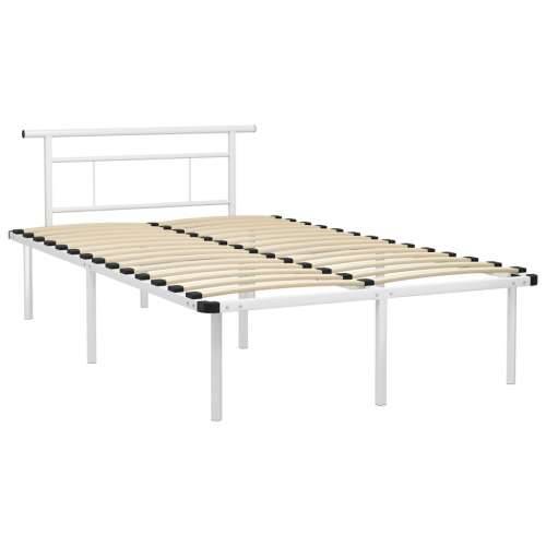 Okvir za krevet bijeli metalni 120 x 200 cm Cijena
