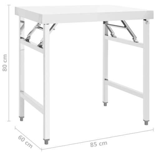 Sklopivi kuhinjski radni stol 85 x 60 x 80 cm nehrđajući čelik Cijena