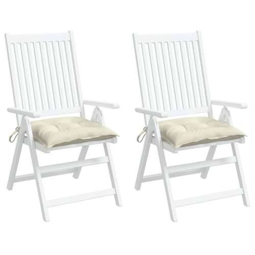 Jastuci za stolice 2 kom krem bijeli 50x50x7 cm tkanina Oxford Cijena