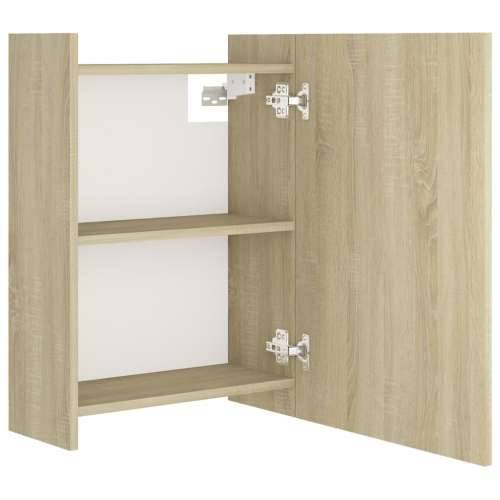 Kupaonski ormarić s ogledalom boja hrasta 62,5x20,5x64cm drveni - sonoma hrast 1 Cijena