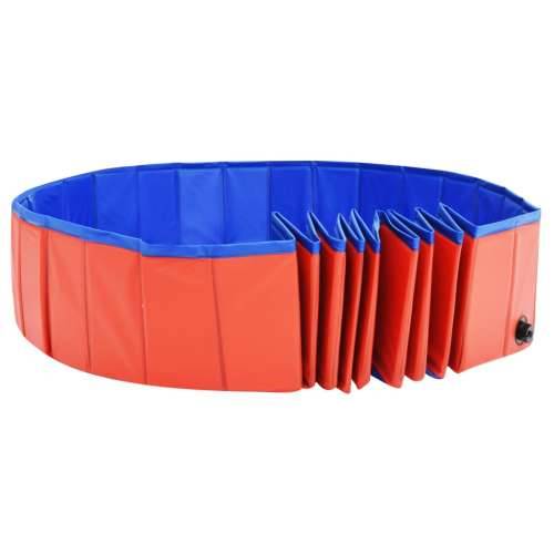 Sklopivi bazen za pse crveni 200 x 30 cm PVC Cijena