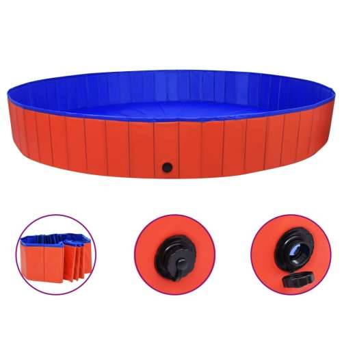 Sklopivi bazen za pse crveni 300 x 40 cm PVC Cijena