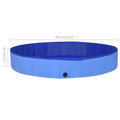 Sklopivi bazen za pse plavi 300 x 40 cm PVC Cijena