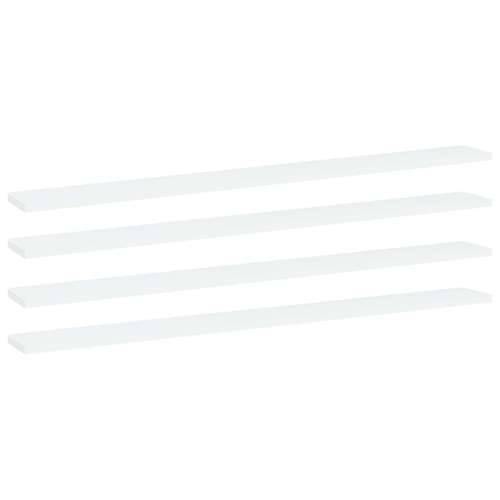 Police za knjige 4 kom bijele 100 x 10 x 1,5 cm od iverice - Bijela 100 x 10 x 1.5 cm 4 Cijena