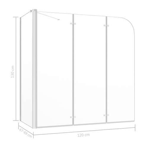 Tuš-kabina od kaljenog stakla 120 x 69 x 130 cm prozirna Cijena