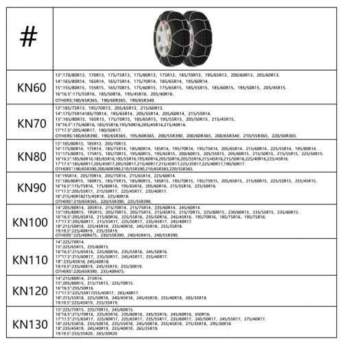 Lanci za snijeg za automobilske gume 2 kom 9 mm KN70 - kn70 2 Cijena