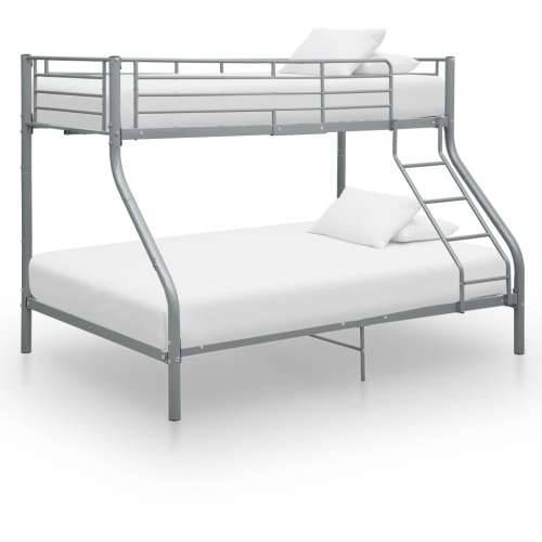 Okvir za krevet na kat sivi metalni 140 x 200 / 90 x 200 cm Cijena