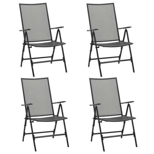 Sklopive mrežaste stolice 4 kom cm čelične antracit Cijena