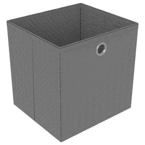 Police za izlaganje s 4 kutije sive 69x30x72,5 cm od tkanine Cijena