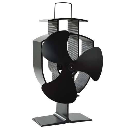 Ventilator za peć na toplinski pogon s 3 lopatice crni Cijena
