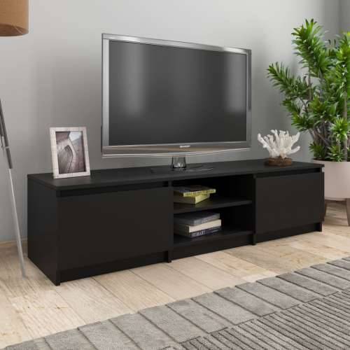 TV ormarić crni 140 x 40 x 35,5 cm od konstruiranog drva - Crna 1 Cijena