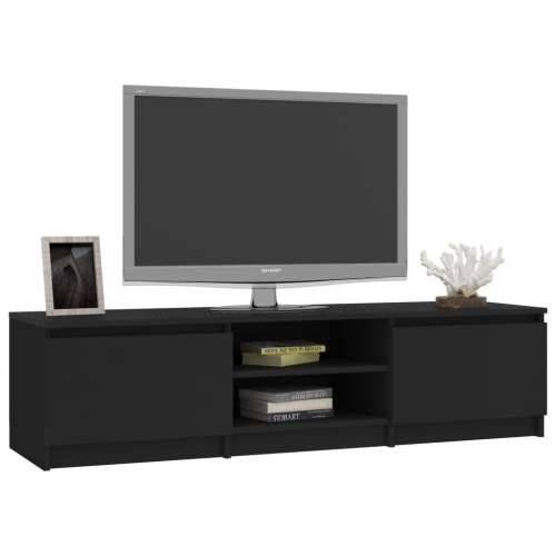 TV ormarić crni 140 x 40 x 35,5 cm od konstruiranog drva - Crna 1 Cijena
