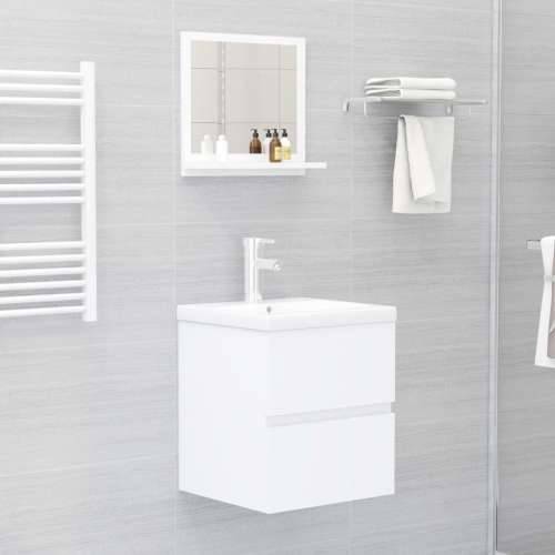 Kupaonsko ogledalo bijelo 40 x 10,5 x 37 cm konstruirano drvo - Bijela 40 x 10.5 x 37 cm 1 Cijena