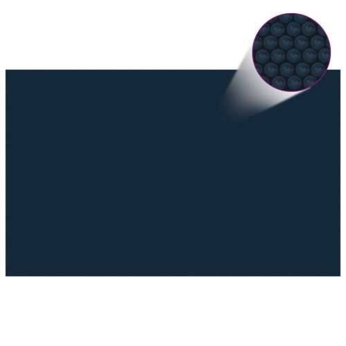 Plutajući PE solarni pokrov za bazen 260 x 160 cm crno-plavi Cijena
