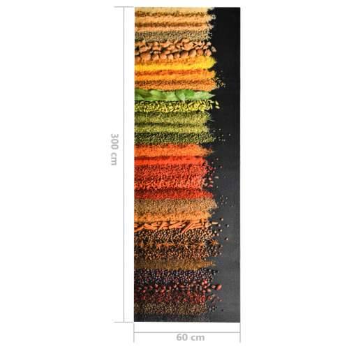 Kuhinjski tepih s uzorkom začina perivi 60 x 300 cm Cijena