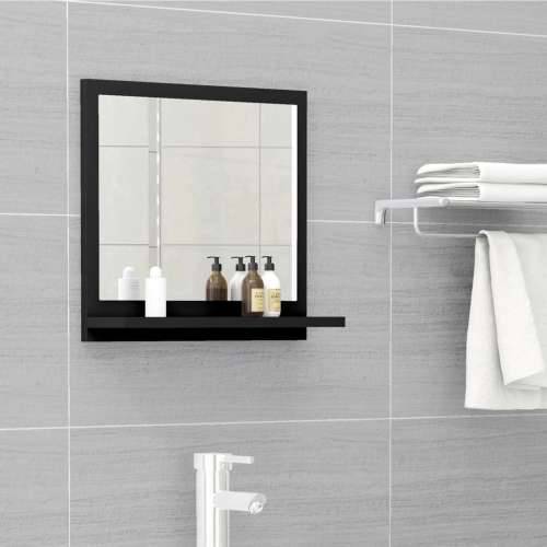 Kupaonsko ogledalo crno 40 x 10,5 x 37 cm konstruirano drvo - Crna 40 x 10.5 x 37 cm 1 Cijena