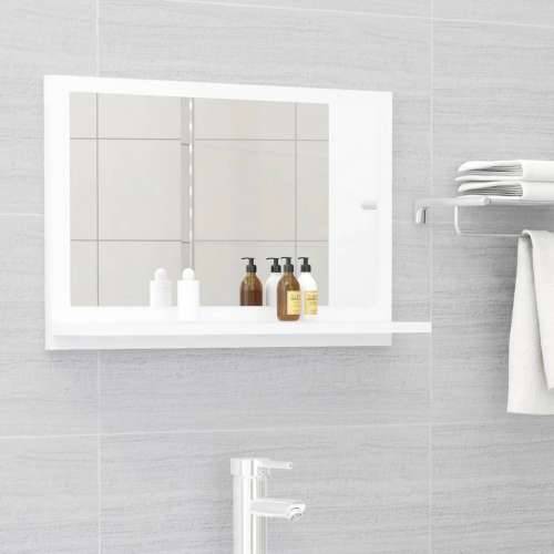 Kupaonsko ogledalo bijelo 60 x 10,5 x 37 cm konstruirano drvo - Bijela 60 x 10.5 x 37 cm 1 Cijena