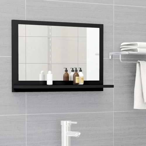 Kupaonsko ogledalo crno 60 x 10,5 x 37 cm konstruirano drvo - Crna 60 x 10.5 x 37 cm 1 Cijena
