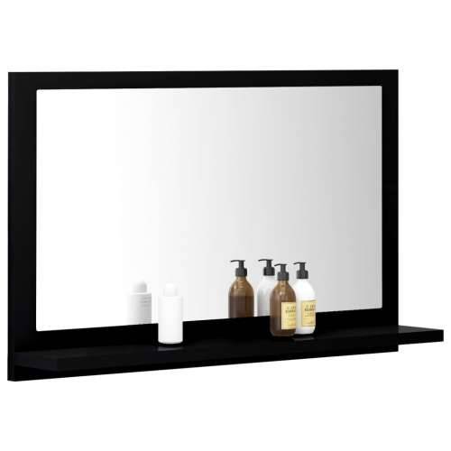 Kupaonsko ogledalo crno 60 x 10,5 x 37 cm konstruirano drvo - Crna 60 x 10.5 x 37 cm 1 Cijena