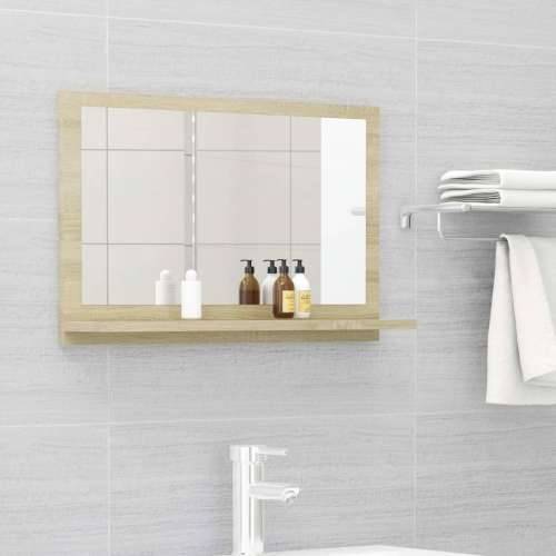 Kupaonsko ogledalo boja hrasta 60x10,5x37 cm konstruirano drvo - sonoma hrast 60 x 10.5 x 37 cm 1 Cijena