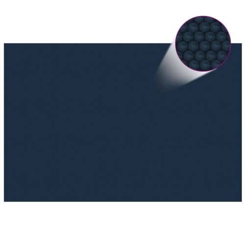 Plutajući PE solarni pokrov za bazen 600 x 400 cm crno-plavi Cijena