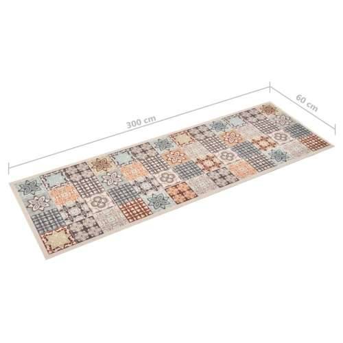 Kuhinjski tepih sa šarenim mozaikom perivi 60 x 300 cm Cijena