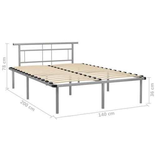 Okvir za krevet sivi metalni 140 x 200 cm Cijena