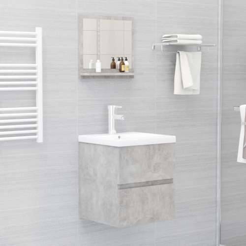 Kupaonsko ogledalo boja betona 40x10,5x37 cm konstruirano drvo - Beton siva 40 x 10.5 x 37 cm 1 Cijena