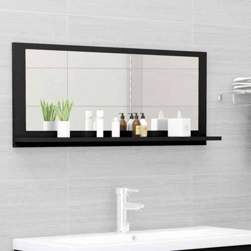 Kupaonsko ogledalo crno 90 x 10,5 x 37 cm konstruirano drvo - Crna 90 x 10.5 x 37 cm 1 Cijena