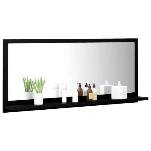 Kupaonsko ogledalo crno 90 x 10,5 x 37 cm konstruirano drvo - Crna 90 x 10.5 x 37 cm 1 Cijena