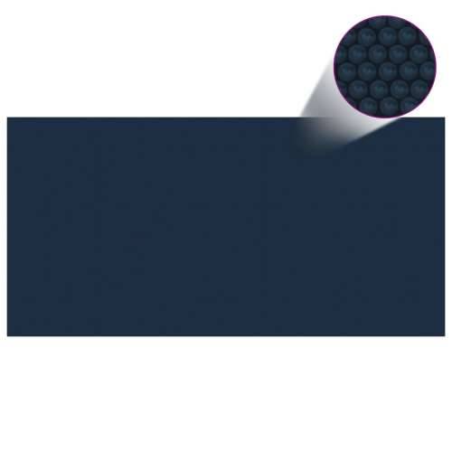Plutajući PE solarni pokrov za bazen 1000 x 500 cm crno-plavi Cijena